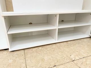 MUEBLE DE TELEVISION BLANCO CON CRISTAL NUEVO