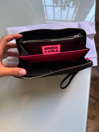 Cartera Bimba y Lola Negra con detalle rosa