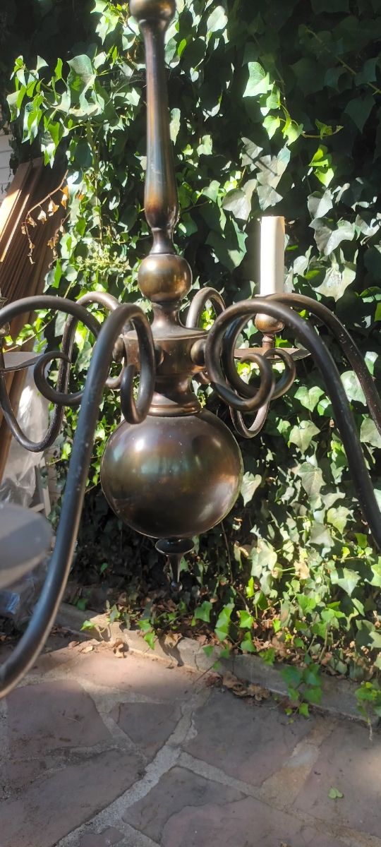 Lámpara clásica 6 brazos metal