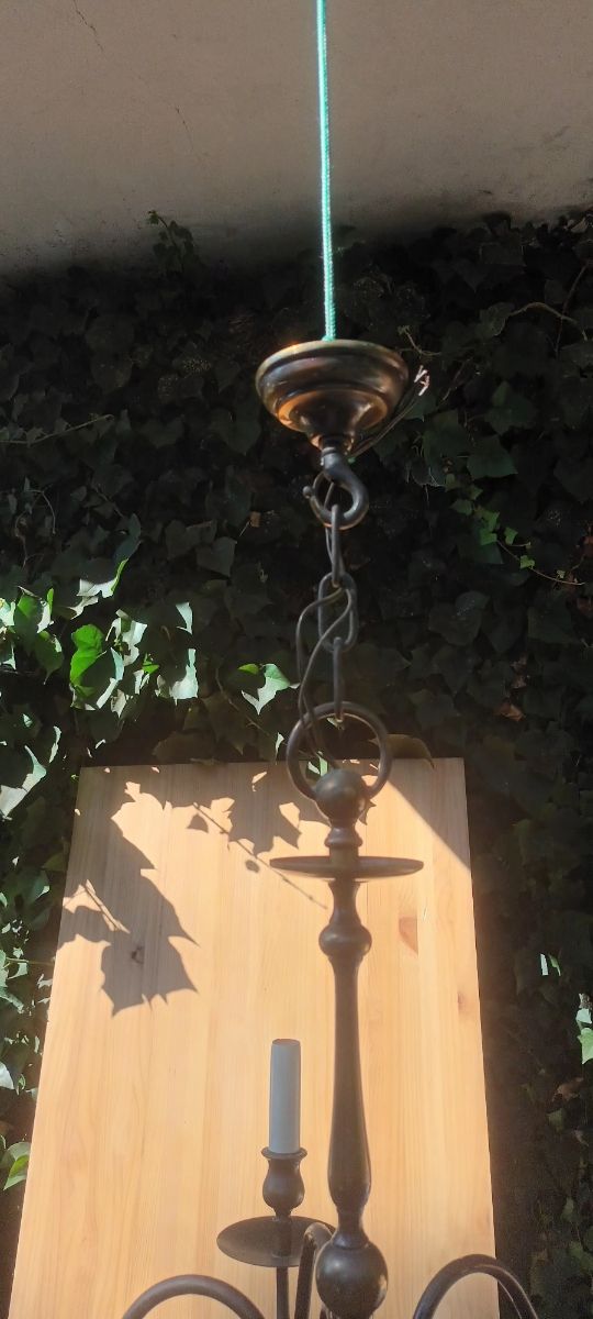 Lámpara clásica 6 brazos metal