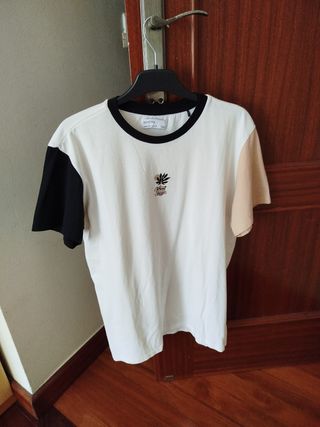 Camiseta Bershka bicolor