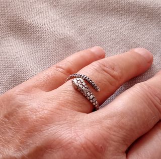 Anill plata 925 serpiente ajustable 