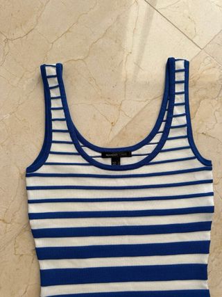 Vestido Mango Rayas Azul y Blanco Talla S