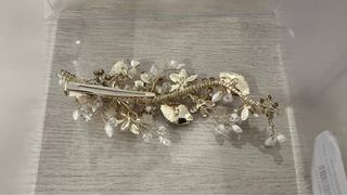 Tocado Novia Rosa Clara oro rosa