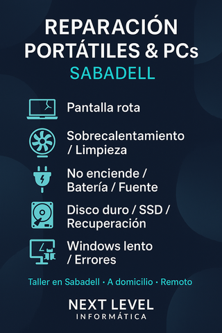 Reparación de Portátiles y PCs