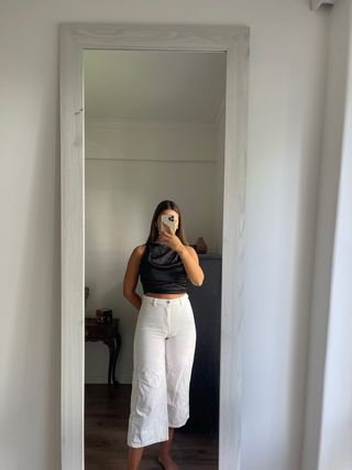 Calças culotte brancas