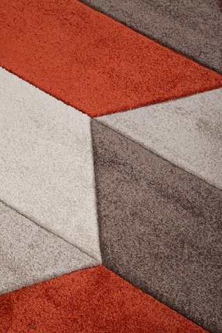 Tappeto Carve Geometrico Grigio Ruggine 230x160