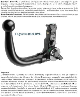 Gancho de bola desmontable Brink BMU con llave