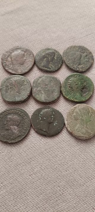Monedas romanas sestercios