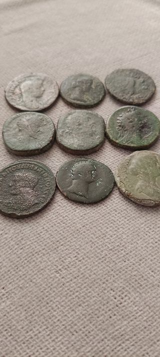 Monedas romanas sestercios
