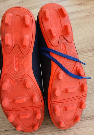 Zapatillas Fútbol  Unisex Junior Azul y Naranja