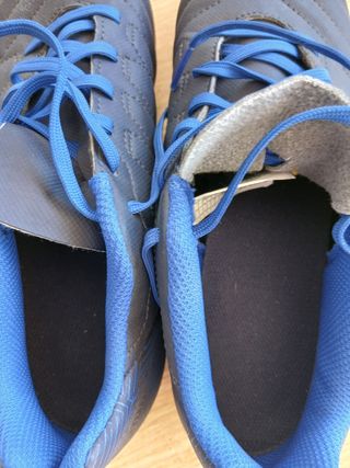 Zapatillas Fútbol  Unisex Junior Azul y Naranja