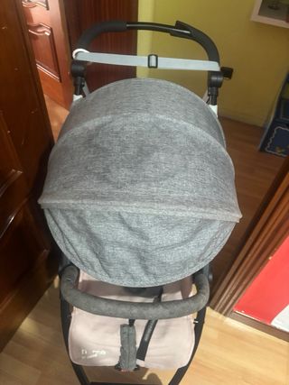Silla de paseo gris y rosa