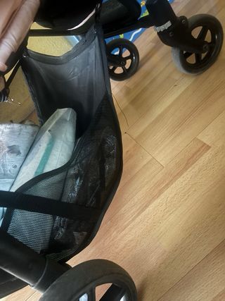 Silla de paseo gris y rosa