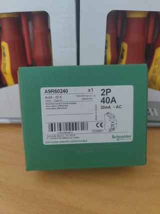 Interruptor Diferencial Schneider A9R60240 2P 40A