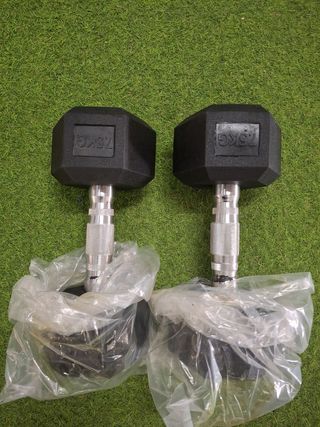 Coppia di manubri esagonali 7,5 kg