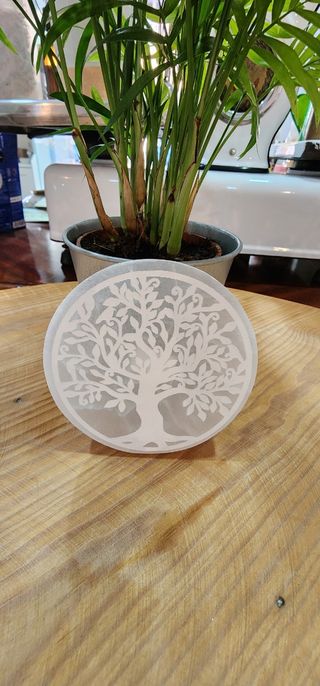 Base de Selenita com Árvore da Vida