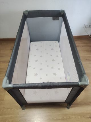 Cuna de viaje 2 alturas Smooth Clouds + colchoneta