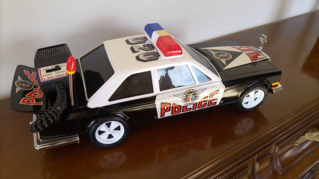 Coche Policía Patrulla Carretera Juguete Vintage