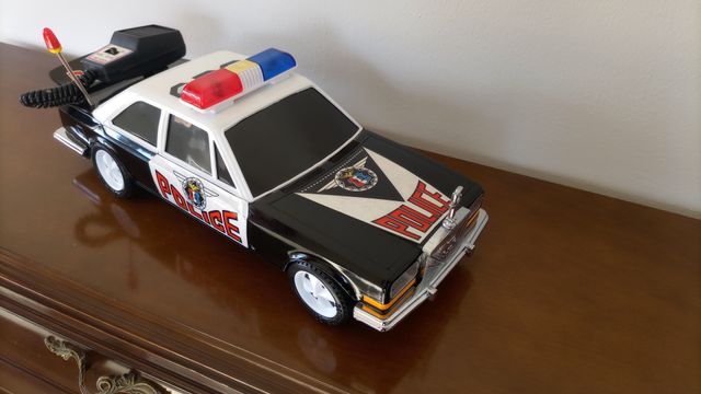 Coche Policía Patrulla Carretera Juguete Vintage