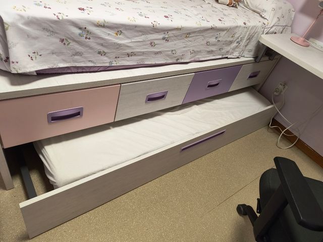 Cama nido infantil con cajones