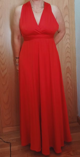 Vestido largo fiesta rojo