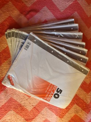 5 Ricambi Pigna Fogli Quadrettati