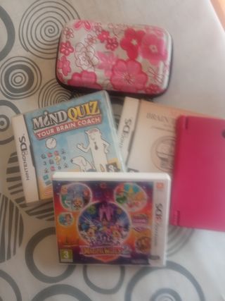 Nintendo DS Rosa Poco Uso + 3 Juegos