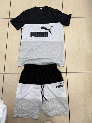 Conjunto Puma Gris y Negro Talla M