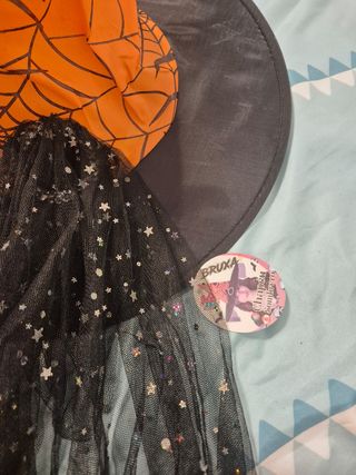 Chapéu de Bruxa Laranja e Preto