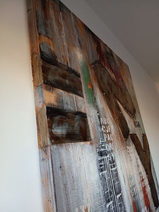 Cuadro Nueva York Metal y Madera