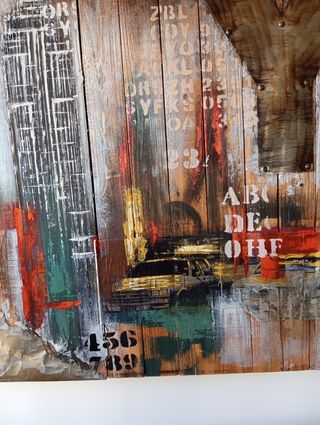 Cuadro Nueva York Metal y Madera