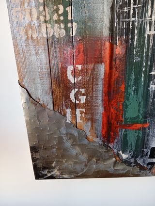 Cuadro Nueva York Metal y Madera