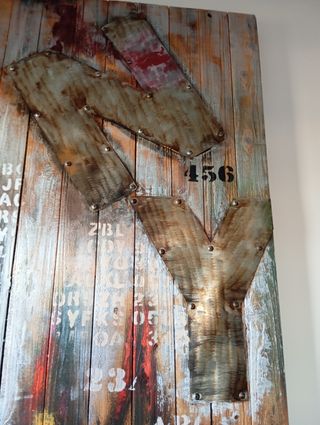 Cuadro Nueva York Metal y Madera