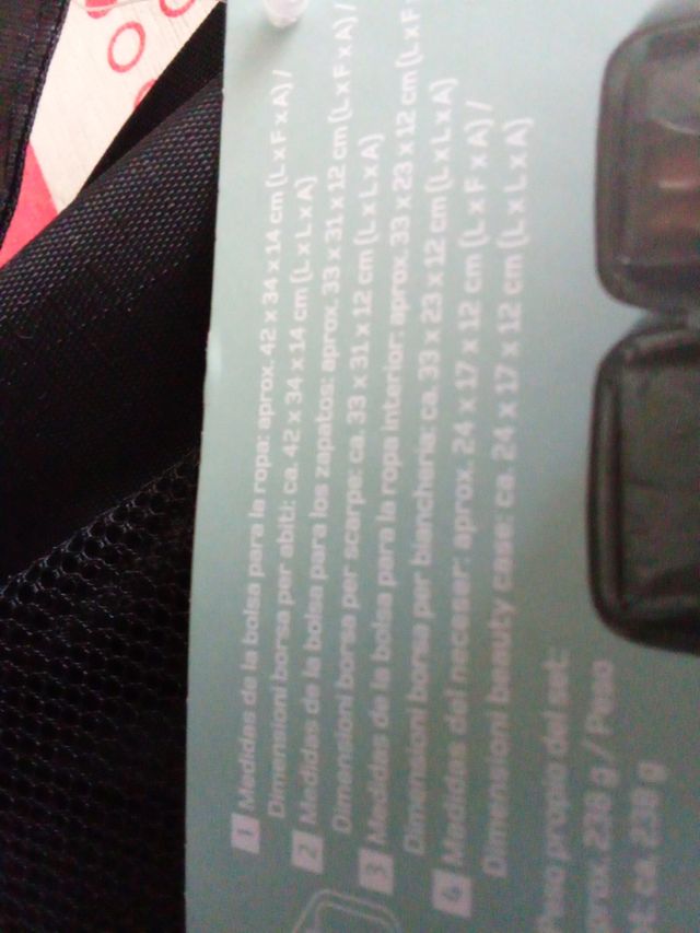 Set de bolsas organizadoras de viaje