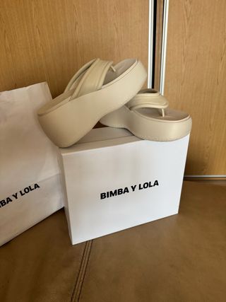 BIMBA Y LOLA Sandalias Plataforma Beige