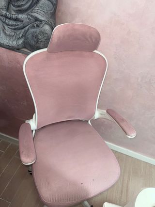 Silla de escritorio ergonómica rosa