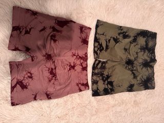 Set 2 Leggins Cortos Tie Dye Talla Única