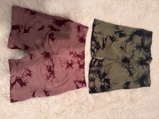 Set 2 Leggins Cortos Tie Dye Talla Única