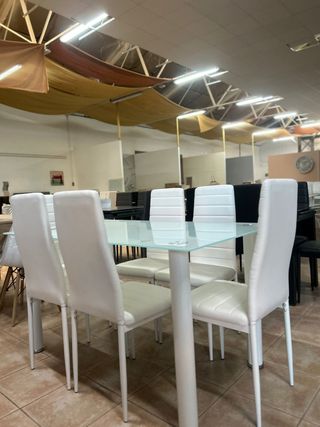 Mesa Comedor 6 Sillas Blancas - Nueva 