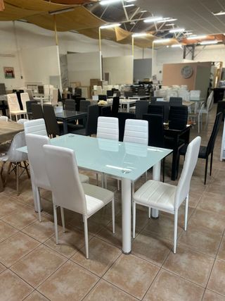 Mesa Comedor 6 Sillas Blancas - Nueva 
