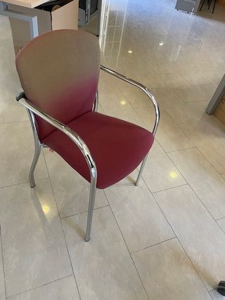 Silla de oficina fija metálica