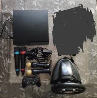PS3 con juegos y accesorios