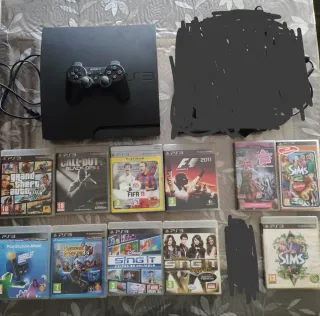 PS3 con juegos y accesorios