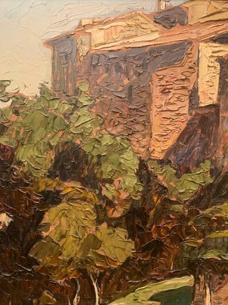 ANTIGUO CUADRO OLEO FRANCES FDO. GUSTAVE VIDAL