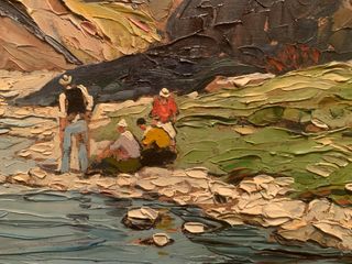 ANTIGUO CUADRO OLEO FRANCES FDO. GUSTAVE VIDAL