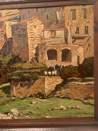 ANTIGUO CUADRO OLEO FRANCES FDO. GUSTAVE VIDAL