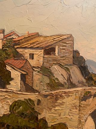 ANTIGUO CUADRO OLEO FRANCES FDO. GUSTAVE VIDAL