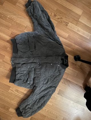 Chaqueta Zara Bomber Acolchada Gris