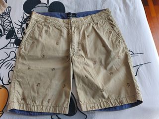 Lote 2 Pantalones Cortos Hombre Beige